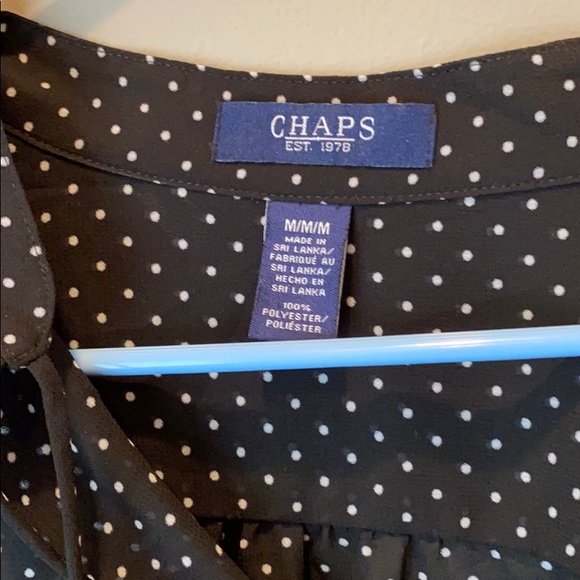 Chaps sheer long sleeve top - Picture 2 of 5